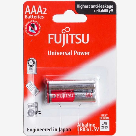 FUJITSU - FUJITSU LR03 ALKALINE AAA BATTERY 2 PCS