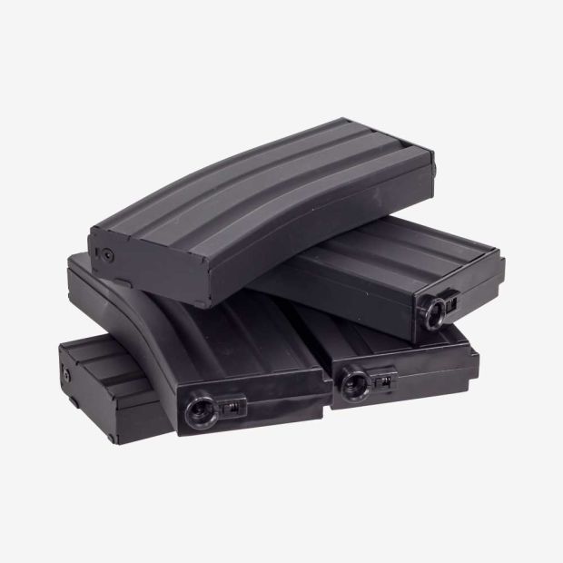 SPECNA ARMS 30R REAL CAP MAGAZINE FOR M4/M16 5 PCS BLACK