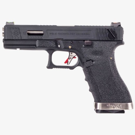 WE - WE G18C T5 - BK SLIDE / SV BARREL / BK FRAME AIRSOFT PISTOL
