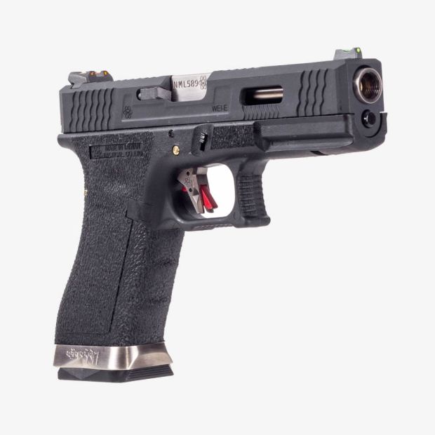 WE G18C T5 - BK SLIDE / SV BARREL / BK FRAME AIRSOFT PISTOL