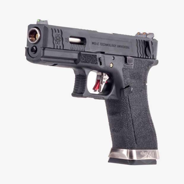 WE G18C T5 - BK SLIDE / SV BARREL / BK FRAME AIRSOFT PISTOL