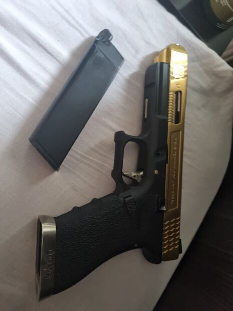 WE GLOCK G34 TITANIUM GOLD AIRSOFT TABANCASI